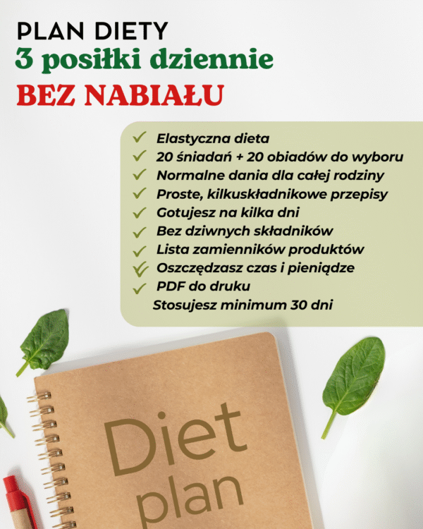 Dieta keto 3 posiłki BEZ NABIAŁU